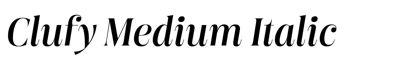 Clufy Medium Italic